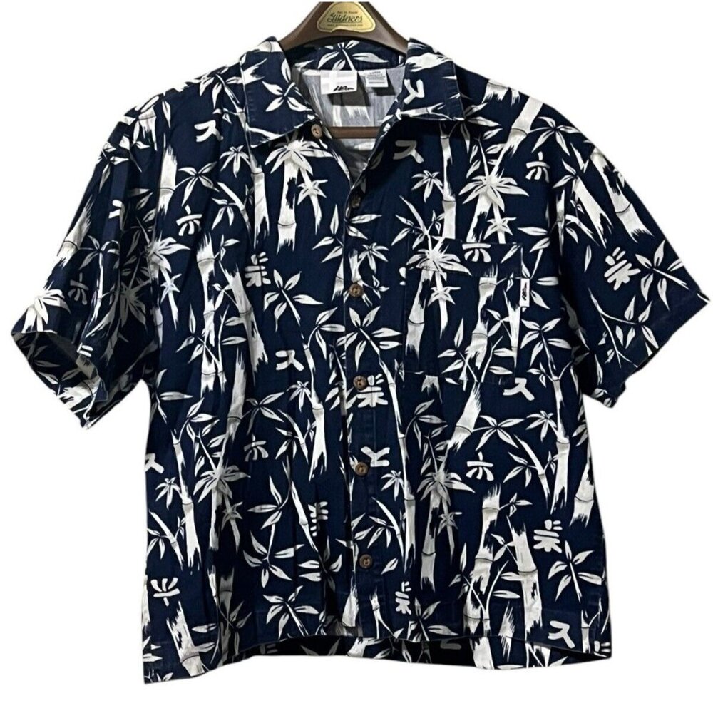 NO FEAR Hawaiian Shirt Mens L‎ Cotton Beach Surf Skate 90s Y2K Grunge Streetwear